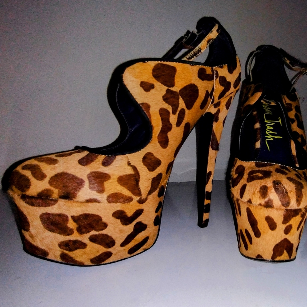 London Trash leopard stilettos